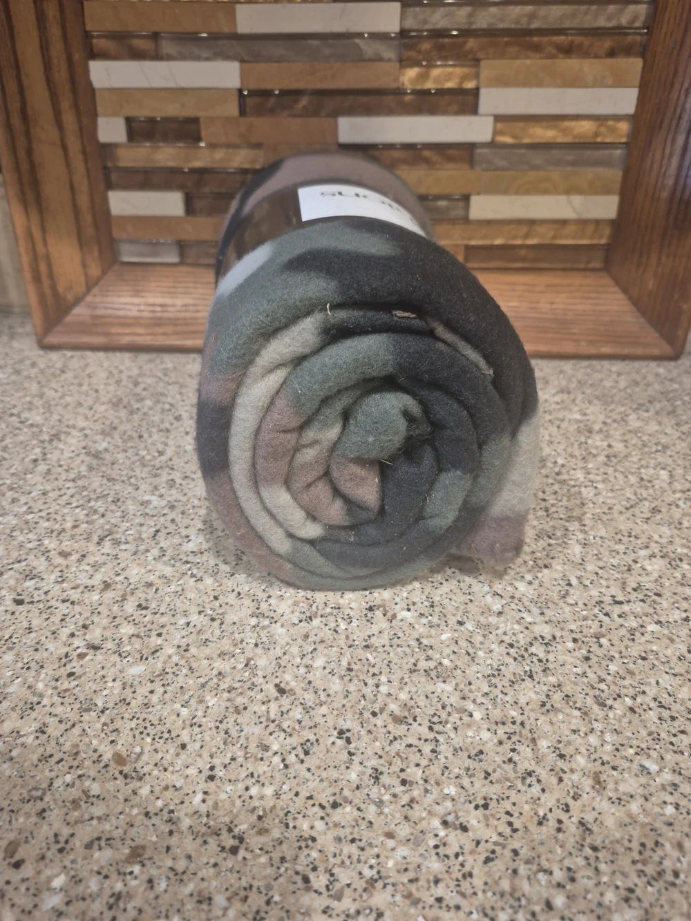 Camo Fleece Throw Blanket - Brown/Green/Black 50x60